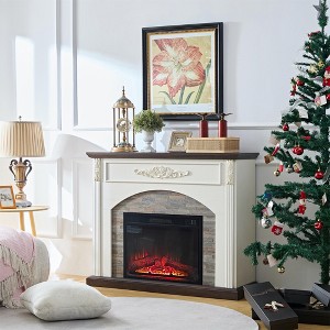 -inch Electric Fireplace With Mantel Led Light -for Living Room - 1 of 4