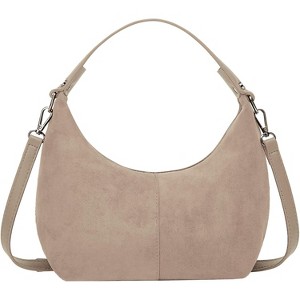 Suede Crescent Bag Women Retro Suede Slouchy Bag Fall Work Handbag Shoulder Bag - 1 of 4