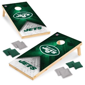 NFL New York Jets 2'x4' Wood Cornhole Set - 1 of 4