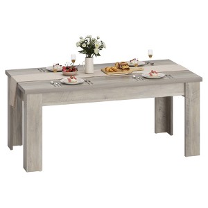 63" Dining Table,Dining Tables for 4-6,Farmhouse Large Kitchen Dining Table,for Small Space,Wood Dinner Table for Apartment,Kitchen - 1 of 4
