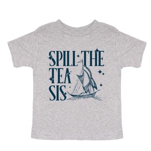 The Juniper Shop Spill The Tea Sis Boat Toddler Short Sleeve Tee - 1 of 4