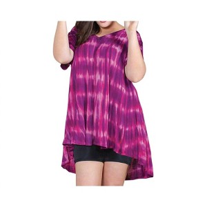 Women's Sara Short Sleeve V-Neck Top - Plus - On The Plus Side - 1 of 2