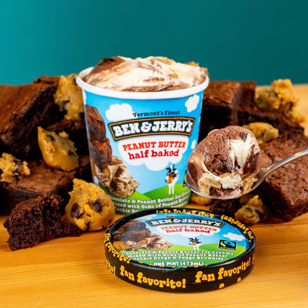 Ben & Jerry's Peanut Butter Half Baked Chocolate & Peanut Butter Ice Cream - 1pt - thumbnail 5