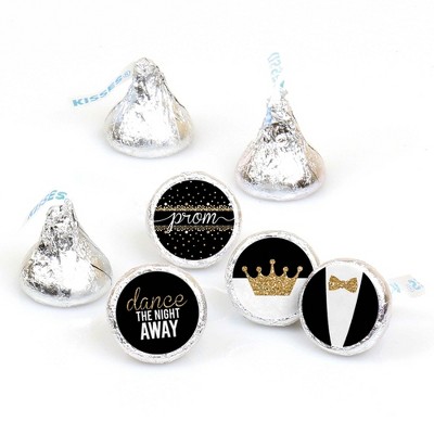 Big Dot of Happiness Prom - Round Candy Prom Night Sticker Favors - Party Decorations - Labels Fit Hershey's Kisses (1 sheet of 108)