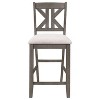 Barn Grey and Light Khaki Counter Height Stool (Set of 2) - 4 of 4