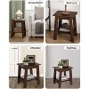 Wood Side Table with Storage Shelf, Small End Tables for Small Spaces, Square Nightstand and Accent Table for Living Room & Bedroom - 4 of 4