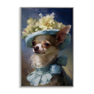 Stupell Industries Dog with Fashionable Hat Framed Giclee Art - 1 of 4