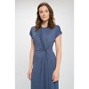 WEST K Women's Parker Cre-Neck Short Sleeve Knob-Front A-Line Midi Dress - 4 of 4