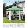 13x13 Pop Up Canopy Tent, 6 Side Outdoor Canopy Tent with Mosquito Netting, One Push Setup Instant Tent Shelter for Backyard Patio Garden - 2 of 4