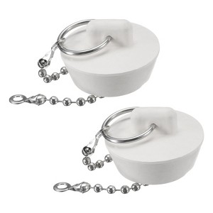 Unique Bargains Rubber with Pull Ring Kitchen Bathtub Sink Drain Stopper 2 Pcs - 1 of 4