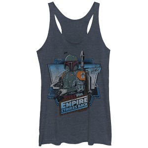 Women's Star Wars Empire Strikes Back Boba Fett Racerback Tank Top - 1 of 3