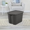 Racxily Large Storage Bin, 18 Gallon Plastic Storage Container with Snap-on Lid, Light Blue, 8 Pack - 4 of 4