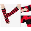 INSPIRE CHIC Women's Elastic Knit Winter Half Finger Thumb Hole Y2K Sleeves Gloves for Christmas Windproof 1 Pair - 3 of 4