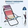 Beach Chairs for Adults Portable Folding Chair with Headrest & Cup Camping Chairs Support to 250LBS Holder - 2 of 4