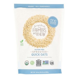 One Degree Organic Foods - Organic - Quick Oats - Sprouted - Case of 4 - 24 oz - 1 of 2