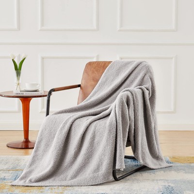 Inhand Knit Throw Blanket for Gift - 50" x 60" Super Soft Lightweight Plush Fuzzy Fluffy Warm Cozy Blankets and Throws for Couch Sofa Bed