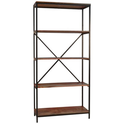 Carolina Living Brayden Tall Bookcase - Chestnut/Black