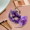 Unique Bargains Floral Sequins Half Face Party Mask 1 Pc - 4 of 4