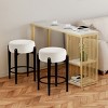23.6" Mid-Century Modern Upholstered Counter Stool Set of 2, Dining Chairs with Metal Legs for Kitchen Island or Home Bar - The Pop Home - 3 of 4