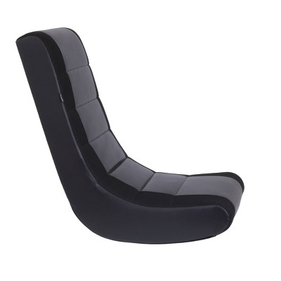 Black Faux Leather and Mesh Video Rocker Gaming Chair