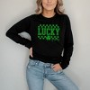 Simply Sage Market Women's Lucky Vibes Checkered Long Sleeve Graphic Tee - image 2 of 3