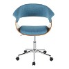 Lyngins Modern Mid Century Wood Office Swivel Desk Chair,Thick Cushion Adjustable Tesk Chair for Office,Study,Studio - 2 of 4