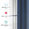 HLC.ME Semi Sheer Voile Light Filtering Transparent Window Curtain Grommet Panels - Set of 2 - 3 of 4