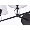 Elegant Lighting Bethany 3 lights bath sconce in black with white fabric shade - 4 of 4