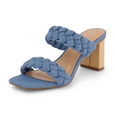 Dunes + CUSHIONAIRE Technology Women's Iris braided Heel Sandal +Memory Foam and Wide Widths Available