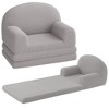 GustoWave 2-in-1 Toddler Couch Fold Out Sofa, Convertible Sofa to Lounger with Wave Design, Foam Kids Chair - 2 of 4