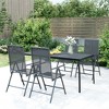 vidaXL Patio Table Outdoor Bistro Table with Metal Frame Anthracite Steel Mesh - 2 of 4