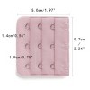 Allegra K Women's 3 Hook 3 Row Stretchy Bra Strap Extenders Hooks Bra Band - 3 of 3