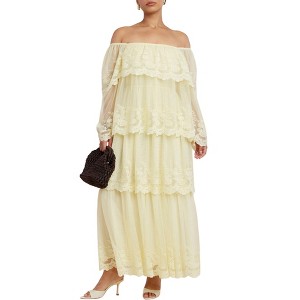 ELOQUII Women's Plus Size Tiered Lace Maxi Dress - 1 of 3