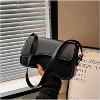 Attop Black Shoulder Bag for Women Y2K Trendy Purse Vegan Leather Hobo Handbags Clutch Saddle Bag with 2 Removable Strap - 2 of 4