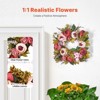 Artificial Decorative Wreath 19 in Pink Peonies Hydrangeas Year Round Wreath - 2 of 4