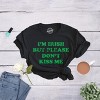Womens I'm Green But Please Don't Kiss Me T Shirt Funny St Patricks Day Party Novelty Tee - Crazy Dog Women's T Shirt - 3 of 4