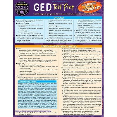 GED Test Prep - Reasoning Through Language Arts - by  Rachel Scherer (Poster)