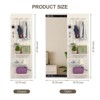 Wall Mounted Full Length Mirror with Shelf, Full Body Mirror with Pegboard, Wall Bathroom Makeup Mirror for Bedroom Living Room Dressing Room - 3 of 4