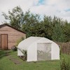 CAVINAS Walk-in Tunnel Greenhouse with Roll-up Windows and Zippered Door, PE Cover for Growing Flowers, Herbs, Green - 2 of 4