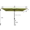 Maria 6x9 ft uv-cut Patio Cantilever Umbrella with Crank and Push Button Tilt without flap, Outdoor Furniture - Maison Boucle - 3 of 4