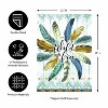 Evergreen Feather Circle Moire Garden Flag 12 x 18 Inches Indoor Outdoor Decor - 4 of 4