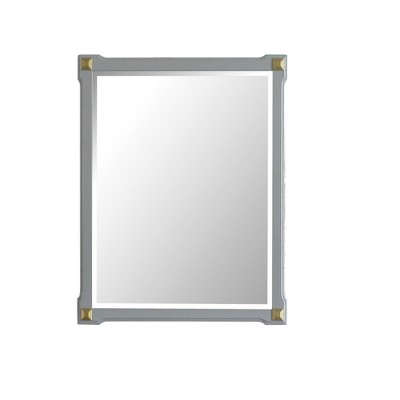 FONTOI Frameless Round Wall Mirror Large Circular Design Anti Fog Glass Moisture Resistant Backing for Bathroom Bedroom, Gray, 1"*41"*26"