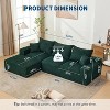 110 Inch Oversized L-Shaped Sofa, Cloud Sectional Couch with Chaise & Throw Pillows, Soft Corduroy Boneless Memory Foam Sofa for Living Rooms - 2 of 4