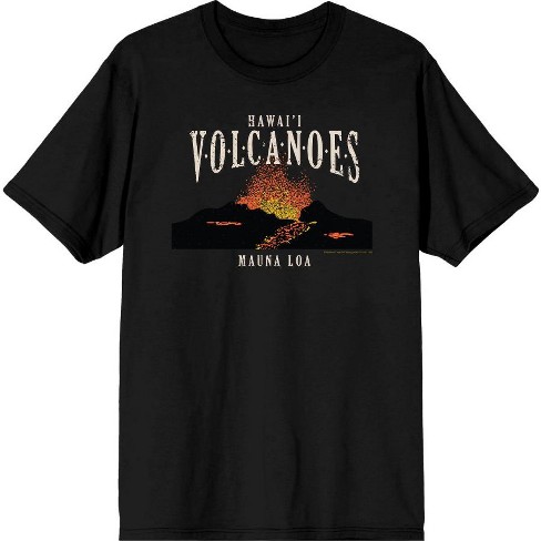 Adventure Society Hawaii Volcanoes Men's Black Crew Neck Short Sleeve ...