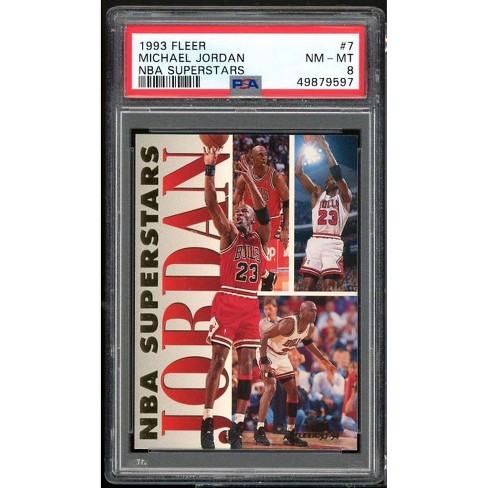 Michael Jordan Card 1993-94 Fleer NBA Superstars #7 PSA 8