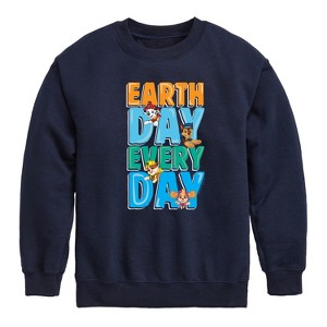 Boys' - Paw Patrol - Earth Every Day Graphic Long Sleeve Fleece Sweatshirt - 1 of 4
