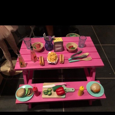 American girl cheap doll picnic table