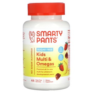 SmartyPants Kids Multi & Omegas, Sugar Free, Strawberry Banana, 44 Gummies - 1 of 2
