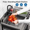 Karl Home 31 x 22 in. Stainless Steel Utility Sink with Faucet and Draining Rack - 4 of 4