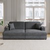 GlasFlength Sectional Sofas, Modern and Classic, Comfortable Corner Couch, Ideal for Open Spaces, Gray, 86.5"*62"*34.5" - 2 of 4